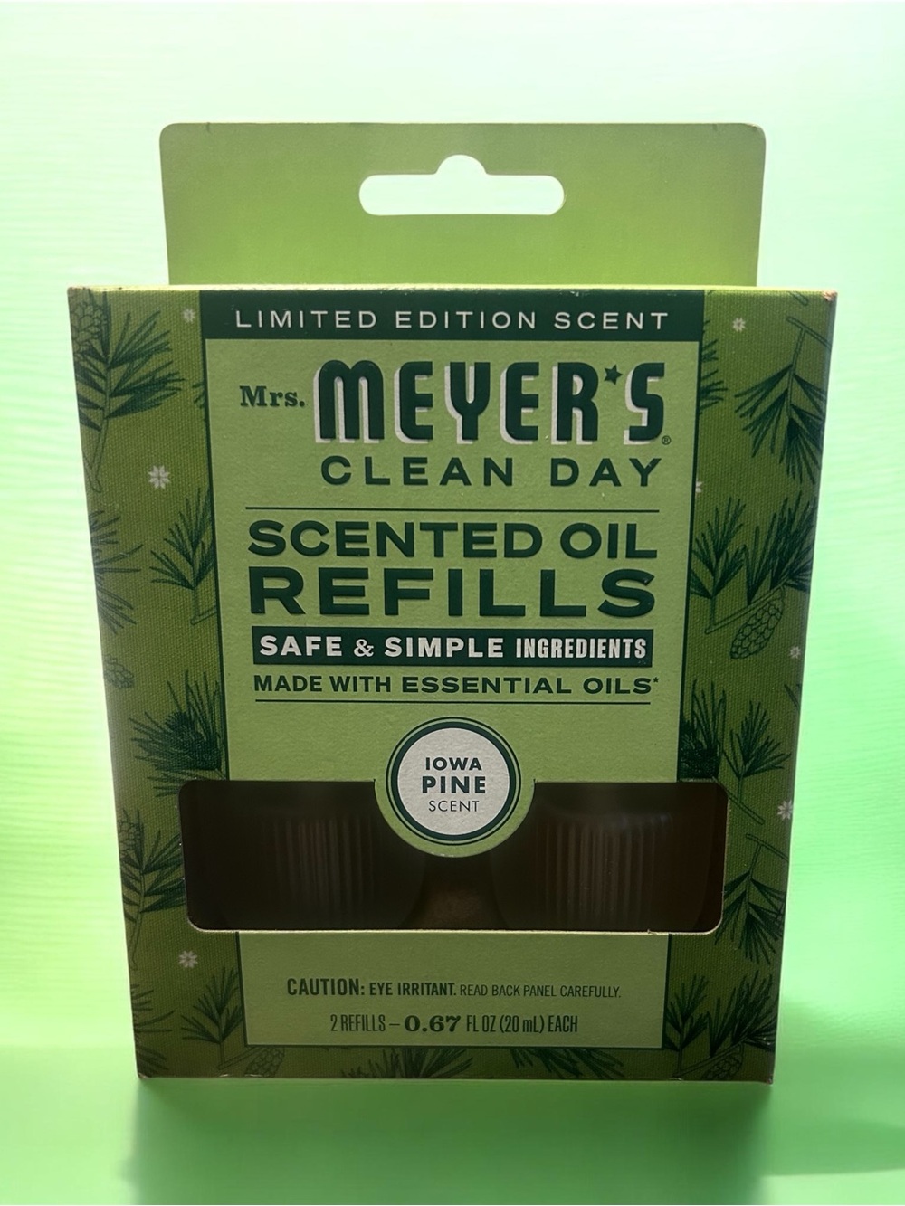 Mrs. Meyer's Clean Day Scented Oil Refills - Iowa Pine - Green